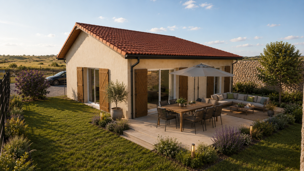 Au coeur du charmant village de Chavanoz, villa neuf T4 de plain-pied